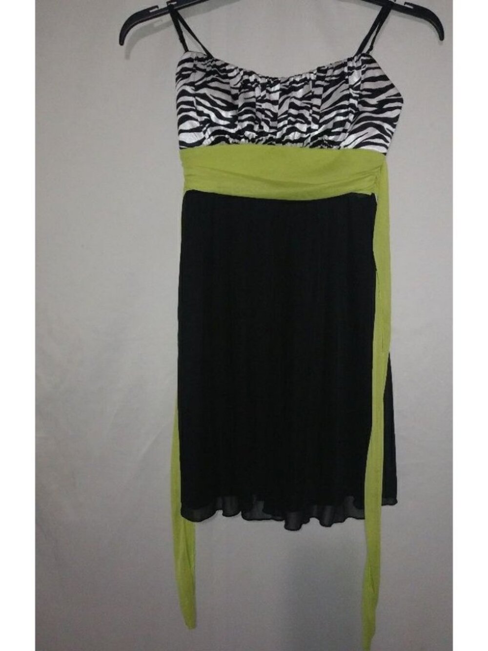 Ruby Rox M Lime Black Formal Mini Dress HOT!